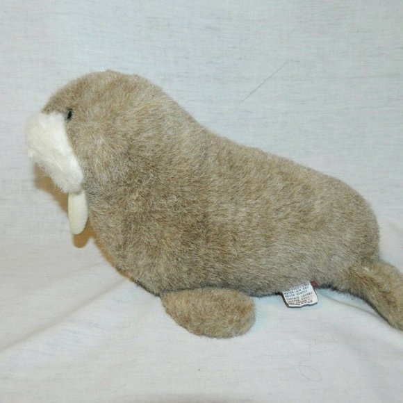 Vintage 1986 GUND 10" plush Brown White WALRUS Schmedley - Picture 2 of 2